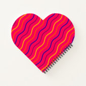 Carnet Joli Rayure Nom Personnalisé Rose (Dos)