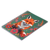 Carnet Joli renard rouge et fleurs (Côté gauche)