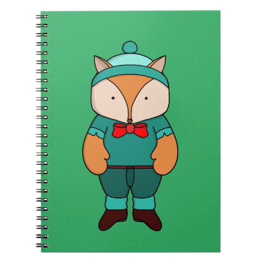 Carnet Joli renard vert (Devant)