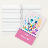 Carnet Joli robot amusant et désordonné aux éclaboussures (À l'intérieur)