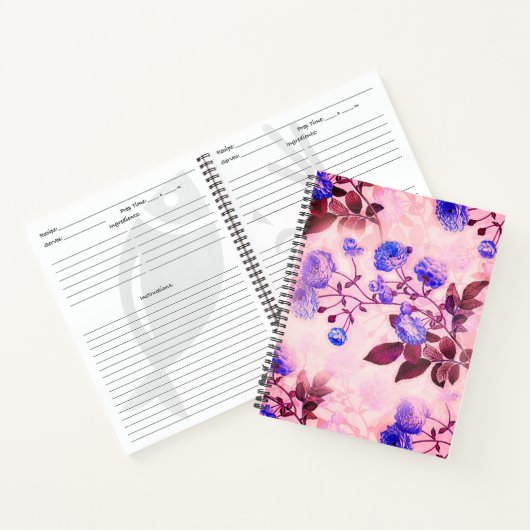 Carnet Joli rose avec / Purple Floral Print (Intérieur)