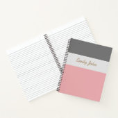 Carnet Joli rose et gris (Intérieur)
