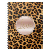 Carnet Joli Rose Gold Empreinte de léopard (Devant)