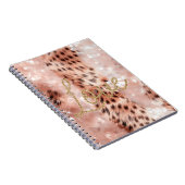 Carnet Joli Rose Gold Leopard Bokeh (Côté Droit)