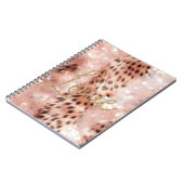 Carnet Joli Rose Gold Leopard Bokeh (Côté gauche)