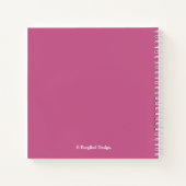 Carnet Joli rose rose floral personnalisable nom Angela (Dos)