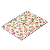 Carnet Joli rose Roses Floral (Côté gauche)