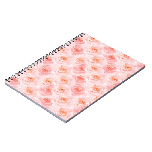Carnet Joli Roses d'aquarelle rose (Côté gauche)