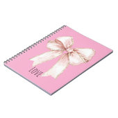 Carnet Joli Ruban Rose (Côté gauche)