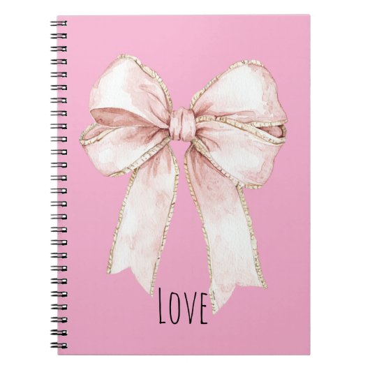 Carnet Joli Ruban Rose (Devant)