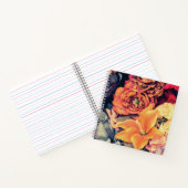 Carnet Joli rustique fleurs d'automne orange (Intérieur)