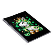 Carnet Joli Shamrock Licorne St Patrick  (Côté Droit)