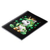 Carnet Joli Shamrock Licorne St Patrick  (Côté gauche)