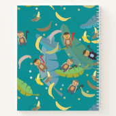 Carnet Joli singe et bananes dans un motif d'arbre (Dos)