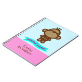 Carnet Joli Singe Nom Personnalisé (Côté gauche)