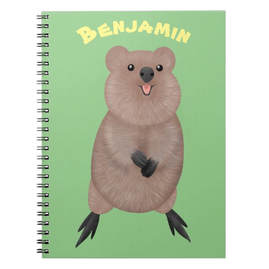 Carnet Joli sourire mignon dessin animé quokka (Devant)