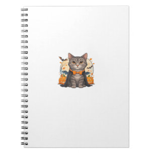 Carnet Joli T-shirt chat vampire Halloween Chaton effray