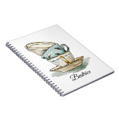 Carnet Joli teacup vintage aquarelle (Côté Droit)