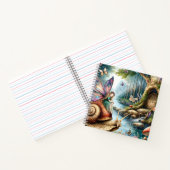 Carnet Joli terrain de fée avec mignon escargots et papil (Intérieur)