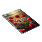 Carnet Joli terrain de pavot rouge le jour d'été (Côté Droit)