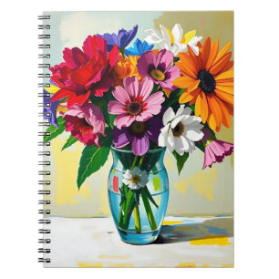 Carnet Joli vase en verre de fleurs