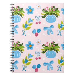 Carnet Joli vase floral à motif transparent