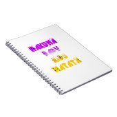 Carnet Joli violet et jaune Hakuna Matata bébé enfants G (Côté Droit)