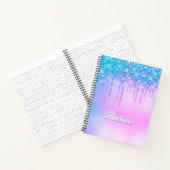 Carnet Joli violet Parties scintillant Turquoise Drivers  (Intérieur)