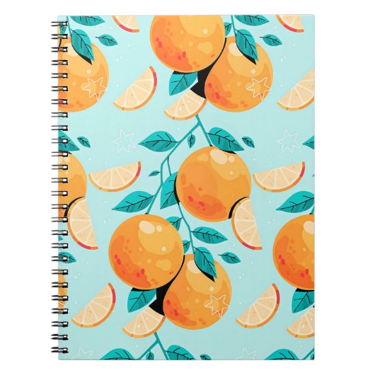 Carnet Jolie aquarelle Citrus orange (Devant)