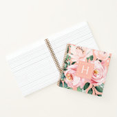 Carnet Jolie aquarelle Floral Monogramme (Intérieur)