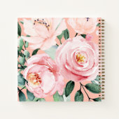 Carnet Jolie aquarelle Floral Monogramme (Dos)