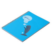 Carnet Jolie baleine à sperme soufflant bulles dessin (Côté gauche)