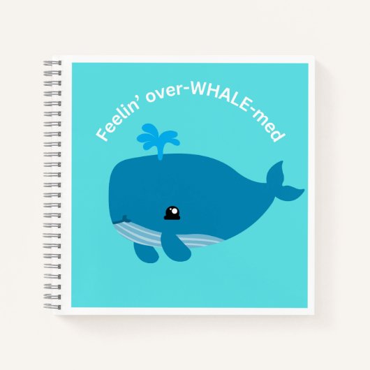 Carnet Jolie baleine submergée (Devant)
