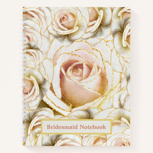 Carnet Jolie Bridesmaid Roses de la Glitterie Blanche et  (Devant)