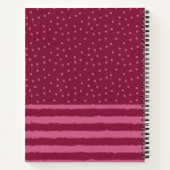 Carnet Jolie Burgundy Stripes Et Points Monogramme (Dos)