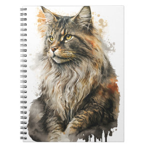 CARNET JOLIE CHAT MAINE COLOR À L'EAU