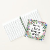 Carnet Jolie citation Motivationnelle Aquarelle Florale (Intérieur)