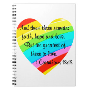CARNET JOLIE CORINTHIANS 13:13 PLANCHER COEUR CONCEPTION