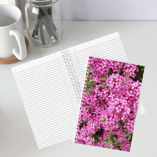 Carnet Jolie Daphné Florale Rose