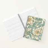 Carnet Jolie décoration dessinée à la main de fleurs rust (Intérieur)