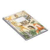 Carnet Jolie école de bénie des animaux de bois (Côté Droit)