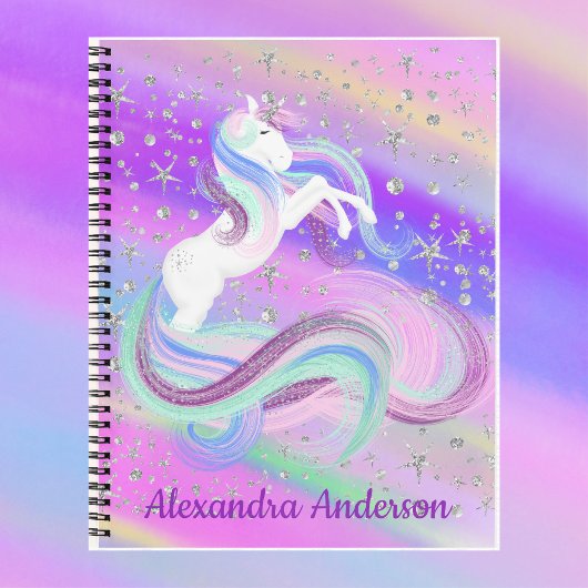 Carnet Jolie école Unicorn Silver Stars