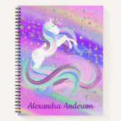 Carnet Jolie école Unicorn Silver Stars (Devant)