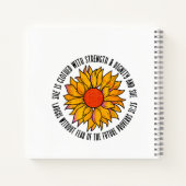Carnet Jolie écriture de tournesol verset de la bible Pro (Dos)