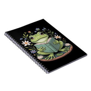 Carnet Jolie esthétique de grenouille florale Cottagecore