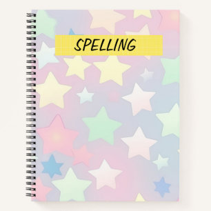 CARNET JOLIE ÉTOILES PASTEL COLORÉES