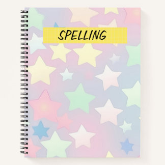 CARNET JOLIE ÉTOILES PASTEL COLORÉES