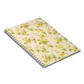 Carnet Jolie ferme jaune d'or Floral (Côté Droit)