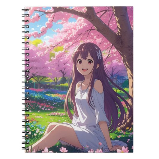 Carnet Jolie Fille Anime (Devant)