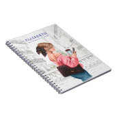 Carnet Jolie Fille avec Café à Paris (Côté Droit)